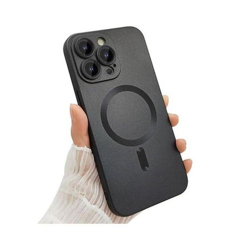iPhone 15+ Wireless Charging Magnetic Clear Case with MagSafe Black – Shockproof, Anti-Fingerprint & Premium Design
