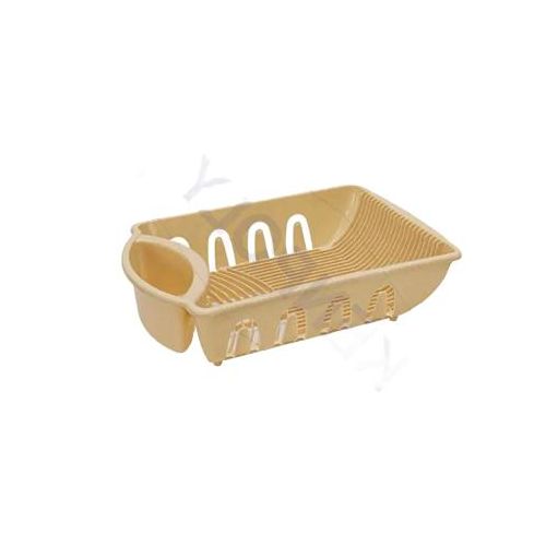 Dish Rack No. 2 – Heavy Duty Plastic Draining Rack – With Cutlery Holder – Durable Kitchen Organizer