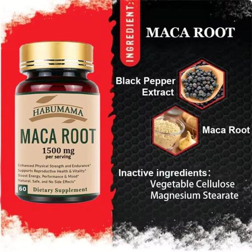 Organic Maca Root - 60 Tablets Peruvian Maca Root Gelatinized 100% Pure Non-GMO Supports Reproductive Health Natural Energizer