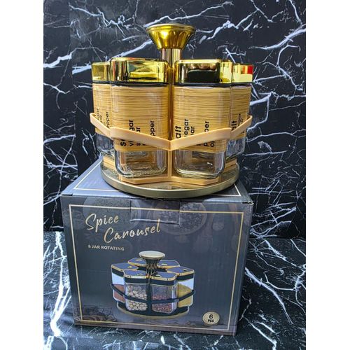 360° Rotatable 8-Piece Condiment Spice Set with Holder