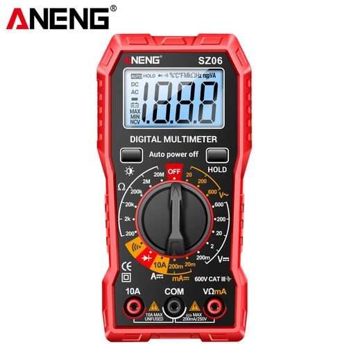 Anti burn Digital Multimeter Voltmeter Ohmmeter Ammeter Multi Tester Meter with Backlit LCD Electronic Test Meter Measures Voltage, Current, Resistance, Tests Continuity, Diode-2000 count