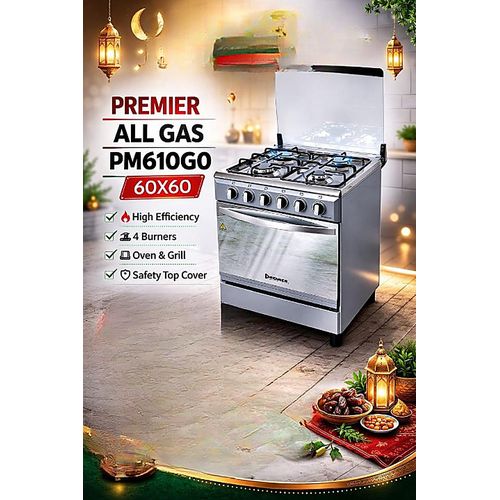 60x60 Gas Cooker with Safety Cover