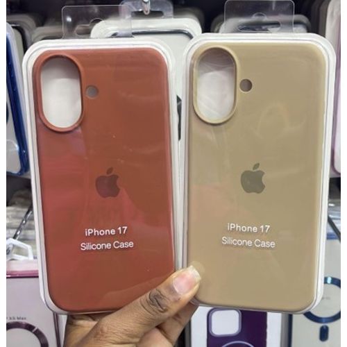 Quality Shockproof Original Silicone Cover Case – Durable, Slim & Stylish Protection for iPhone 17 - Grey