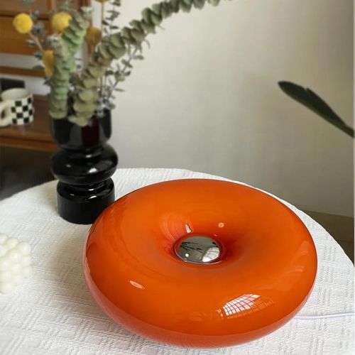 Orange Donut Lamp with 3 Color Modes Bedside Nightlight for Home NightStand Kitchen Orange Home Garden Lamp