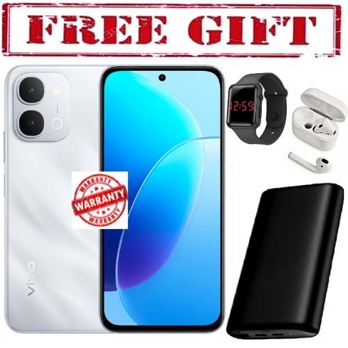 Y31d675 inches 8GB RAM256GB ROMQualcomm Snapdragon 6s Gen 2 DUAL SIM50 MPwide PDAF12 MONTHS WARRANTYBattery 7200 mAh COMES WITH FREE LED WATCH POWERBANK AND AIRPODS FOR YOU white
