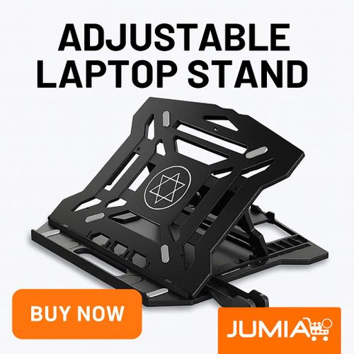 Ergonomic Adjustable Computer Laptop Stand - 8 Height Level, Anti-Slip, Rotating & Ventilated Design for Cooling & Comfort