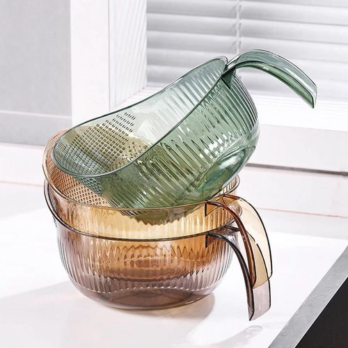 Acrylic Colander Sieve Strainer Rice Drainer Fruits Vegetables