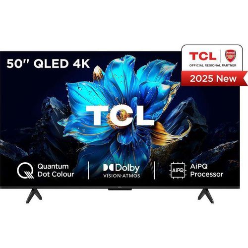 50T6C 50 Inch QLED TV 4K HDR SmartTV with Dolby Vision and Atmos, HDR10+, Press and Ask Alexa (2025)
