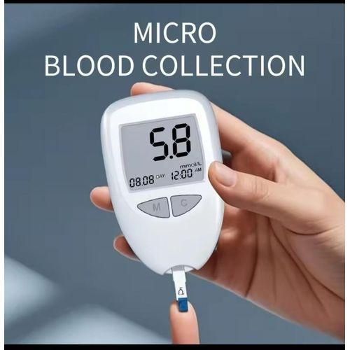 Blood Glucose Monitoring Kit Glucometer With 50 Test Strips And 50 Prick Needles Fast 10 Second Digital Blood Sugar Tester For Home Monitoring