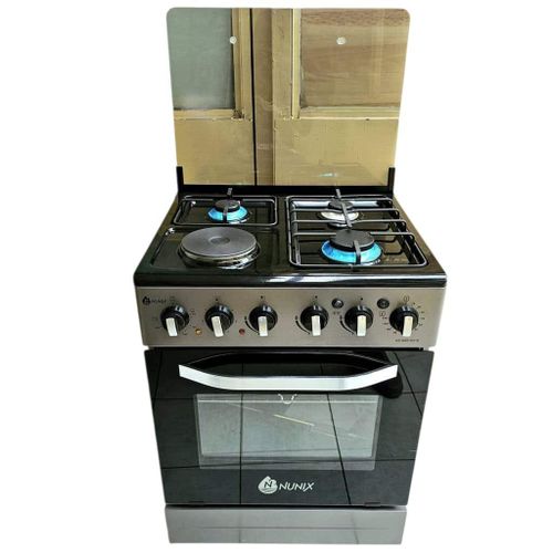 3 Gas 1 Electric Hotplate Free Standing Cooker with Electric Oven