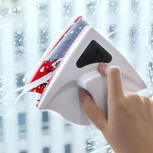 Double Side Magnetic Window Cleaner, Window Cleaner Tool, Glass Surface Wiper Cleaning Brush with Rope Glass