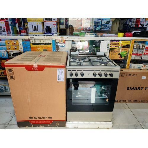 Cooker 60cmX60cm 3 Gas + 1 Electric RAPID plate, Jet Valve burner with Flame Failure Safety, 5 Function Electric Oven with TURBO FAN.