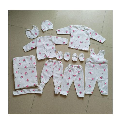 Lucky Star 11 Pieces Unisex New Born Baby Receiving Set- White