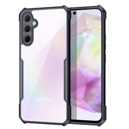 Galaxy A36 A56 Xundo Shockproof Premium Hard PC Black Case Cover with TPU Bumper Protective Camera Protection