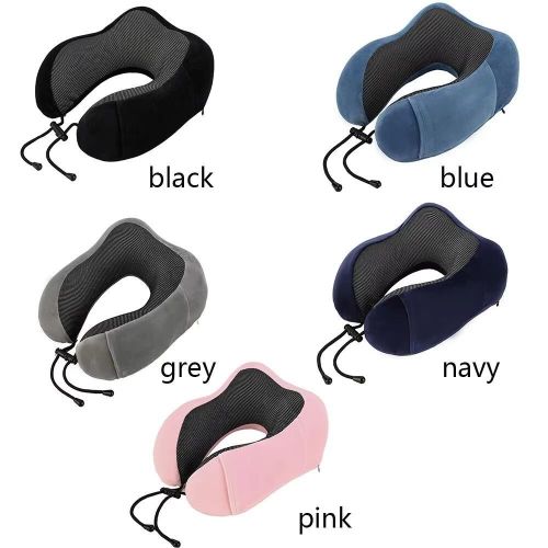 Travel Pillow 100% Pure Memory Foam Neck Pillow Airplane for Traveling, Car, Train, Napping, Traveling, Washable Cover
