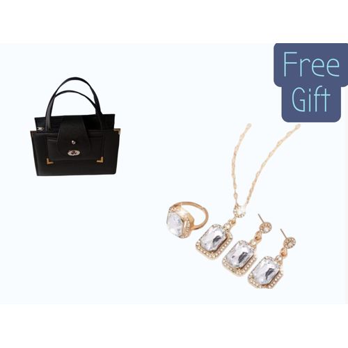 Fashionable Durable Womens Handbag with Free 3PCS Jewelry Gift Set -Necklace Earrings Ring Perfect for office work casual outings This handbag offers enough space to carry all your essentials As a special bonus comes with FREE 3pc jewelry gift set