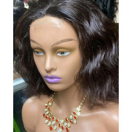 Body wave semi human Closure wig