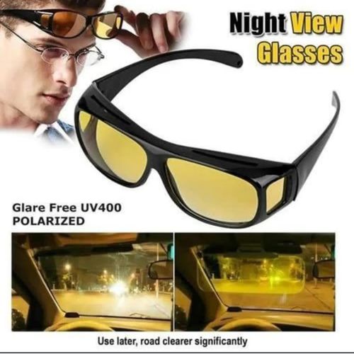 2pcs set dark & coloured Anti glare night vision driver Goggles enhanced light glasses