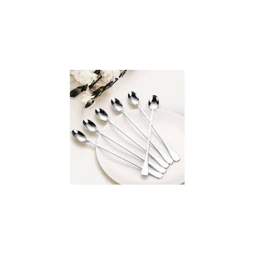 24 pieces - Long Handle Spoons Stainless Steel Long Spoon for Tall Glass, Ice Cream, Milkshake & Coffee Mirror Finish, Rust Resistant, Dishwasher Safe Stirring Spoon