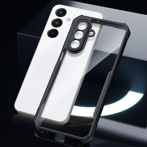 Samsung Galaxy A14 Transparent Clear And Colorless With Black Edges Unique And Stylish Heavy Duty Protection Phone Case Cover Back Case