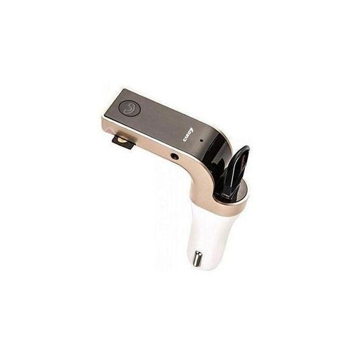 Carg7 Wireless Car Mp3 Player Bluetooth Fm Transmitter Charger - Gold/White