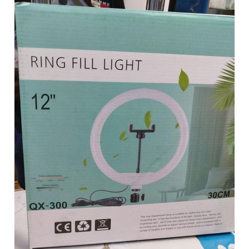 QX300 12 LED Ring Light Adjustable Color Temperature USB Po