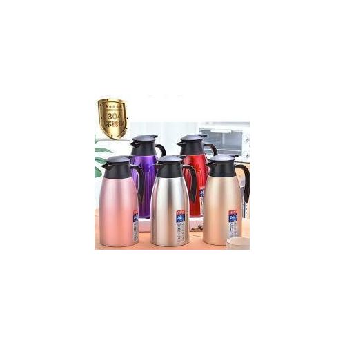 2-Liter Stainless Steel Vacuum Flask - 24-Hour Hot & Cold Thermal Carafe, Large Capacity Insulated Beverage Pot for Coffee & Tea, Durable Double Wall Thermal Dispenser for Home & Office