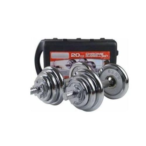 20 kgs Multifunctional Weight training/ Adjustable Chrome Dumbells set with a case