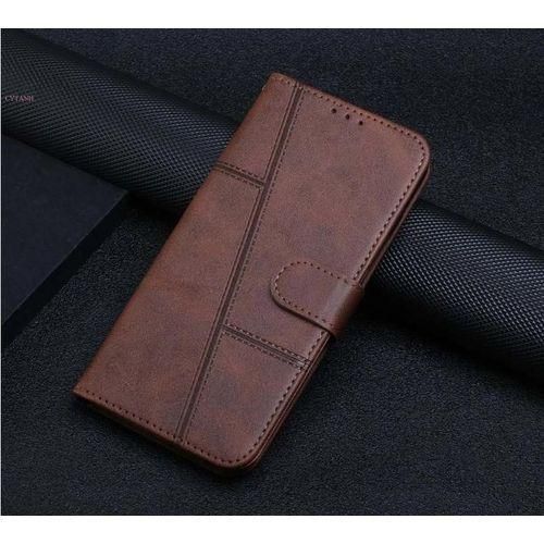 Samsung Galaxy A17 Case Flip Wallet Book Leather Magnetic Stand Case with Card Slots All-Round Protection Phone Case coverBrown