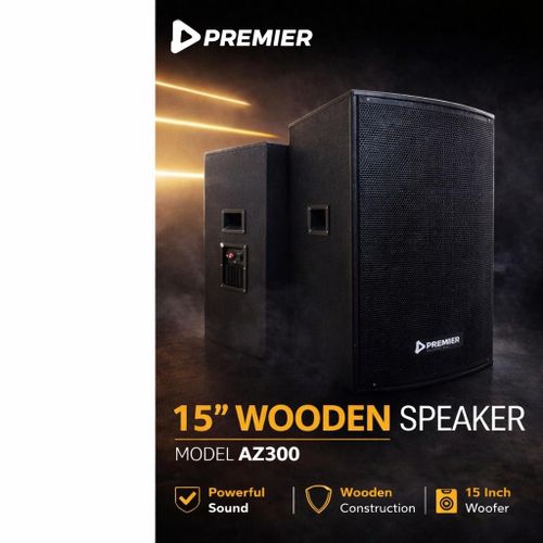 15 Inch Wooden Speaker AZ300 Powerful PA Speaker With Deep Bass Professional Audio Speaker