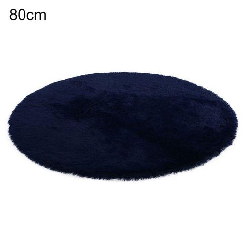 Floor Mat More Thicker Soft Polyester Living Room-Dark Blue