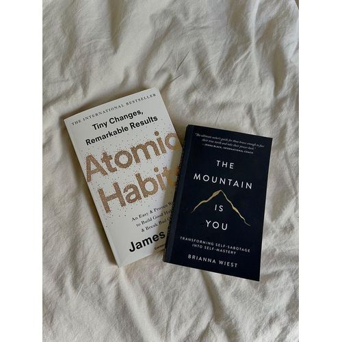 1. Atomic Habits by James Clear 2. The Mountain is you by Brianna West