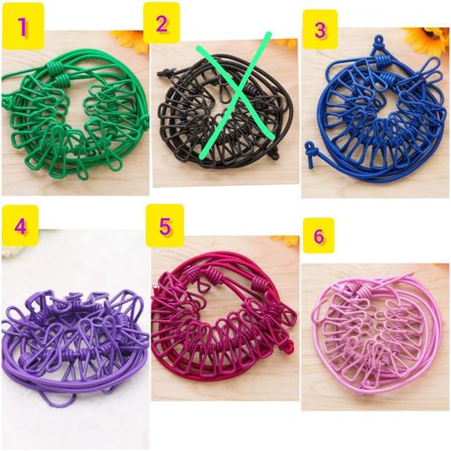 Strong Stretchy Cloth Line With 12 Pegs, Portable Elastic Windproof Clothesline With 12 Built-in Clips - Travel & Camping Laundry Drying Rope, Travel Clothes Line With Pegs, Retractable Clothesline With Clips.