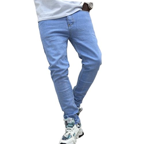 Men light blue slim fit jeans