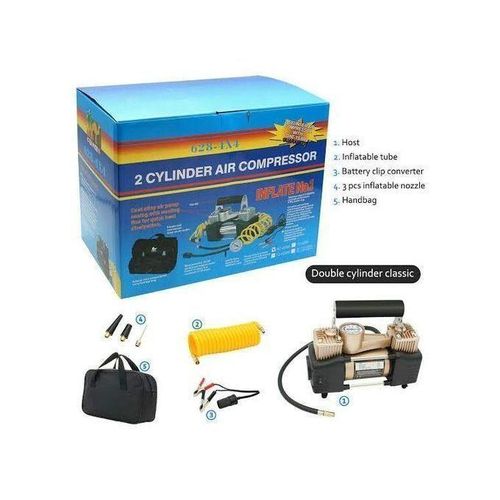 Portable DC 12V Electric Car Tyre Inflator Pump Auto Car Pump Air Compressor Pressure Digital Car Compressor with double cylinder