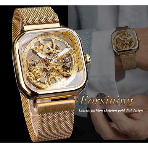 Skeleton Watch – Stainless Steel, Automatic Precision & Style