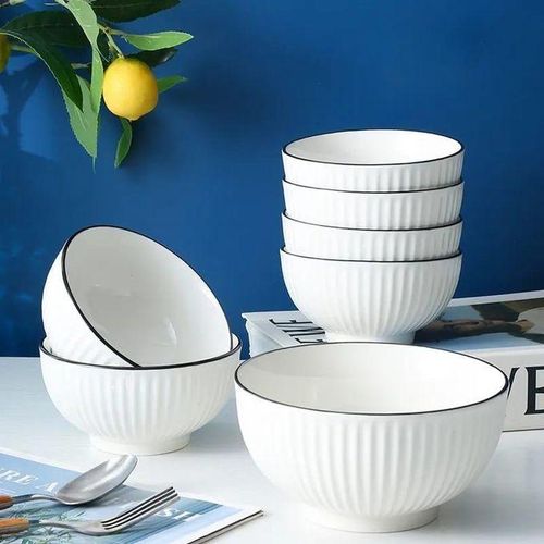Big Size Japanesse Ceramic Round DessertSaladsoup Bowls