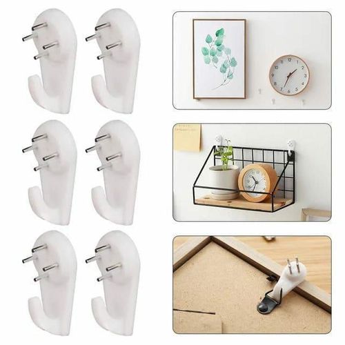 Picture Hanging Hooks, Non-Mark Wall Hanging Kit, Invisible Concrete Nail Hard Wall Hook, Traceless Hooks, for Photo Frame Clock Hangers(28pcs)