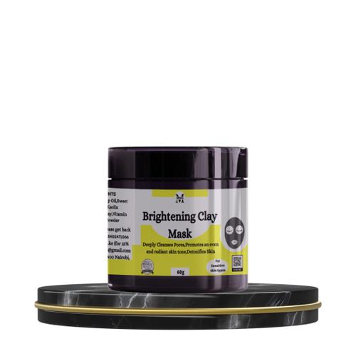 Brightening Clay Mask With Rosehip & Sweet Almond - Deeply Cleanses Pores, Boost your natural glow,absorb excess oils and impurities