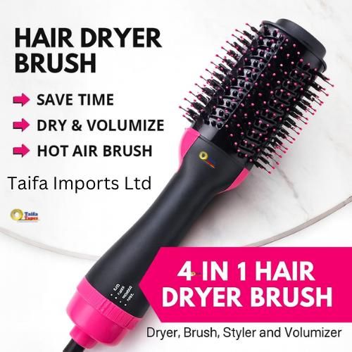 PROFESSIONAL IONIC HAIR DRYER HAIR STRAIGHTENER HOT AIR BRUSH & VOLUMIZER - Effortless Hair Styling in Minutes