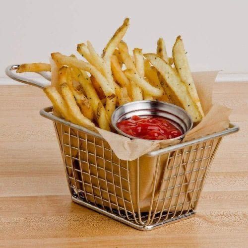 6pcs stainless chips basket