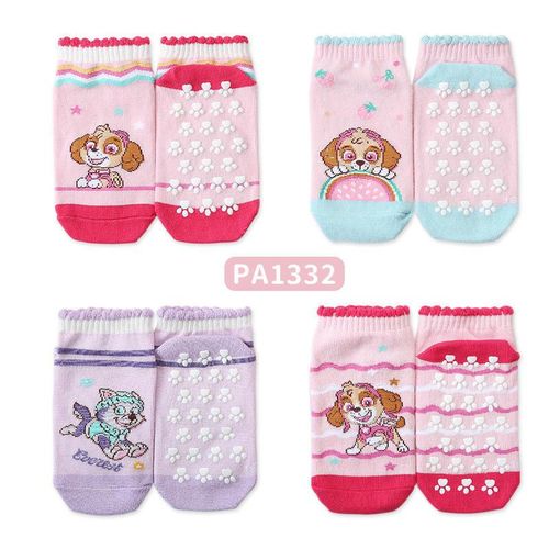 Genuine Paw Patrol Kids 4PCS Anti-Slip Floor Socks Elasticity Sports Boys Girls Outside Child Trampoline Cotton Breathable Socks16-18CM 3-6T
