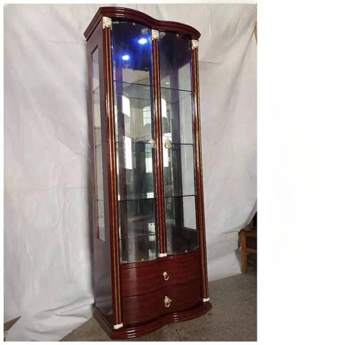 Model 2001 Premium Wood and Glass Bar Cabinet with Drawers