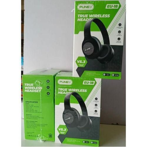 black EU-18 True Wireless Headset – V5.3 Bluetooth