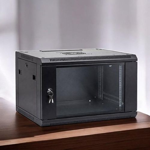 6U Data Cabinet, Two Keys Supplied, Quick Release Front Door & Excellent Access, Easy Mounting