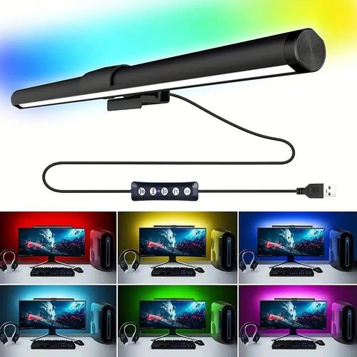 Smart monitor light strip with RGB backlight, no screen glare, eye protection suitable for home and office use.