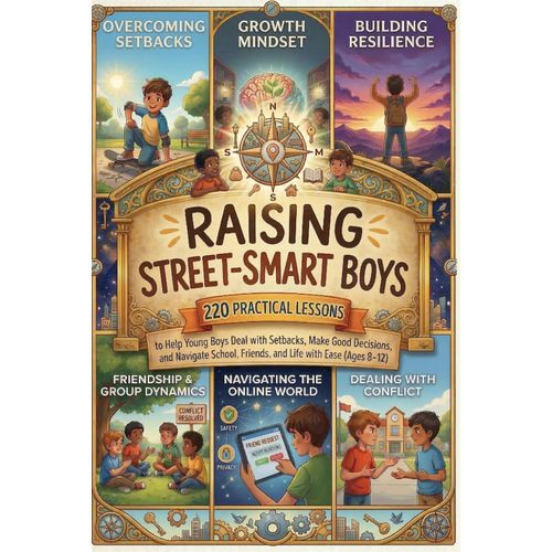 Raising Street-Smart Boys 220 Practical Lessons to Help Young Boys Deal with Setbacks Make Good Decisions and Navigate School Friends and Life with Ease Ages 812
