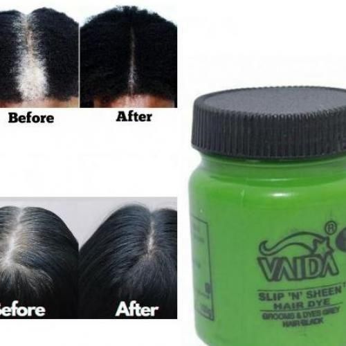Black Hair Dye Pomade Slip N Sheen Hair Coloring Dye