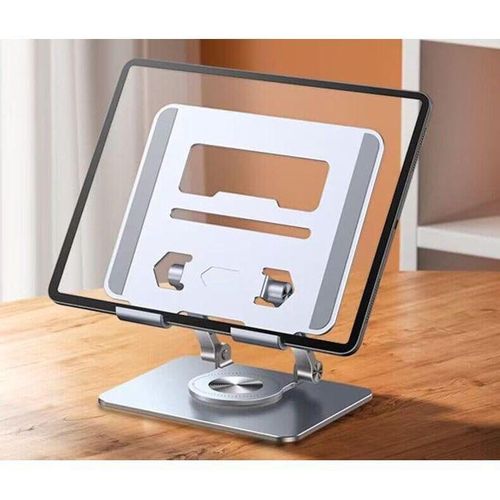 Tablet Stand, Tablet Holder with 360° Rotating Base, Adjustable and Foldable Tablet Holder, iPad Stand Compatible with iPad/Pro/Air/Mini, Tablets,