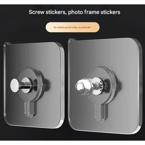 10pcs Adhesive Picture Hangers Strong Self-Adhesive Wall Hooks for Photos Frames No Damage Easy Installation for Home Office Kitchen Bathroom Decor